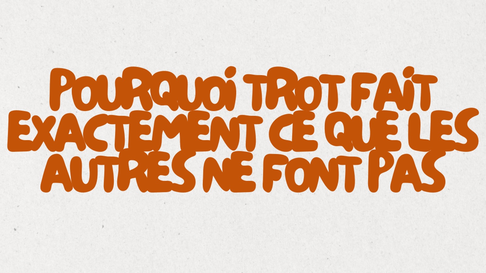 Pourquoi TROT fait exactement ce que les autres ne font pas